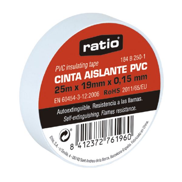 Cinta aislante PVC RATIO.