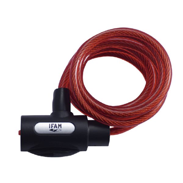 CANDADO CABLE ESPIRAL JUNIOR ROJO