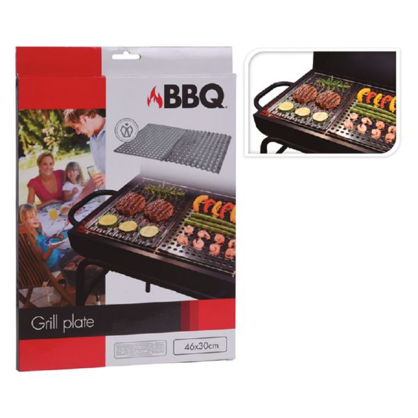 Set 2 platos acero BBQ